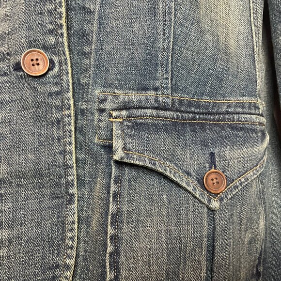 Lauren Ralph Lauren Denim Jacket Blazer - sleek design Sz 10/10T cotton blend - Picture 5 of 12